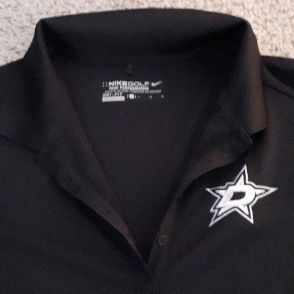 NIKE Dallas Stars dri-fit womens golf tee, sz LG - Picture 2 of 4